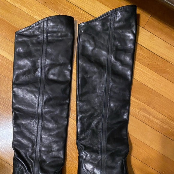 Over the knee Isabel Marant Black Leather Boots size 40 - Picture 7 of 8